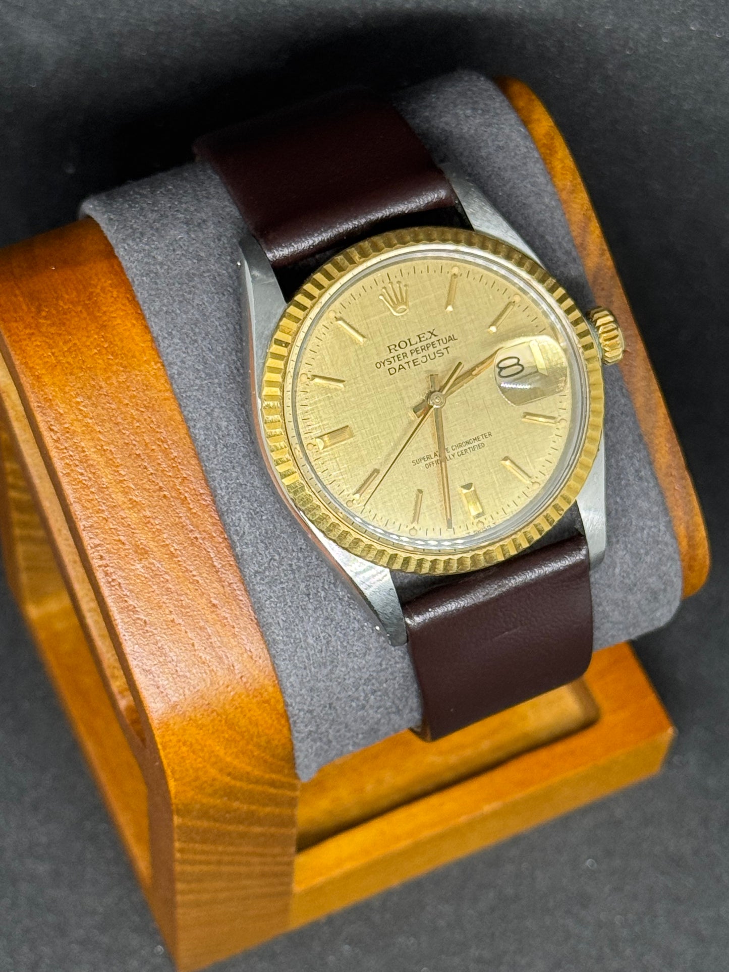 Rolex Datejust 36 Ref. 16013 | Gold/Stahl | Linen Dial | Vintage