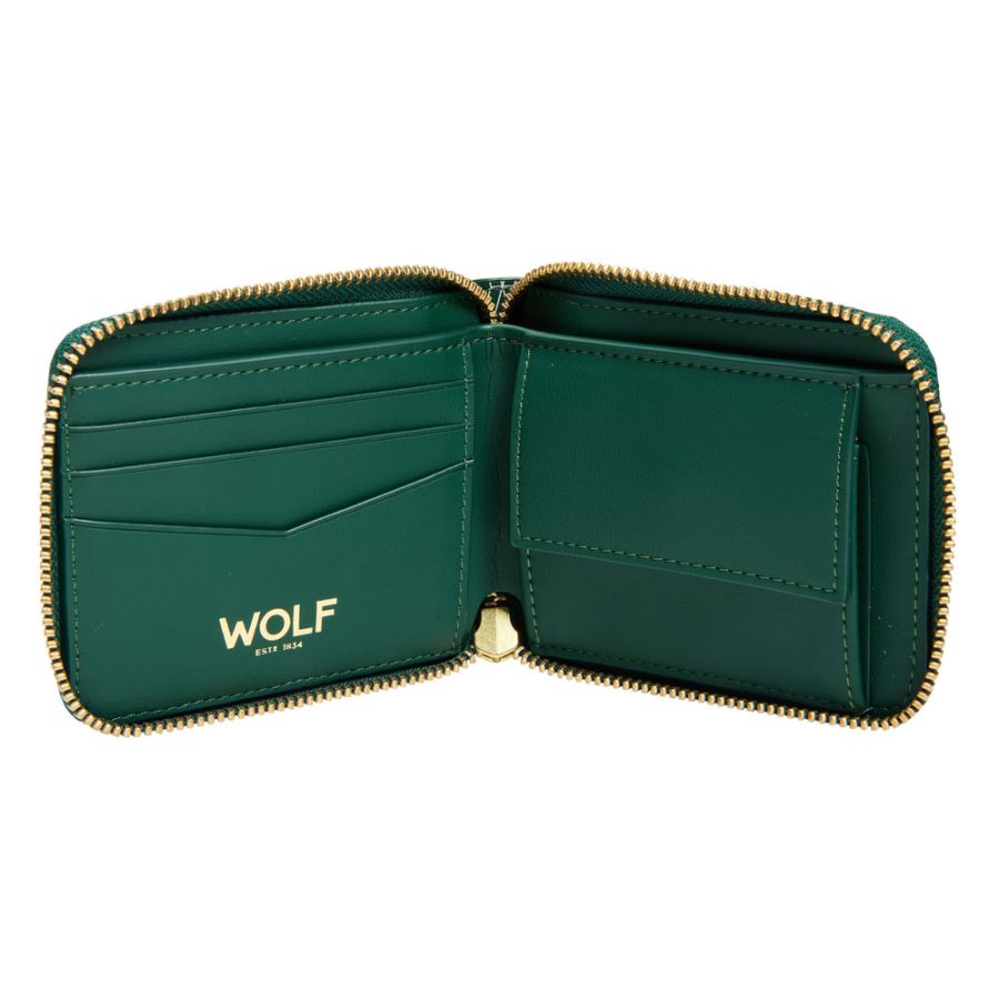 Signature Zip Wallet Green
