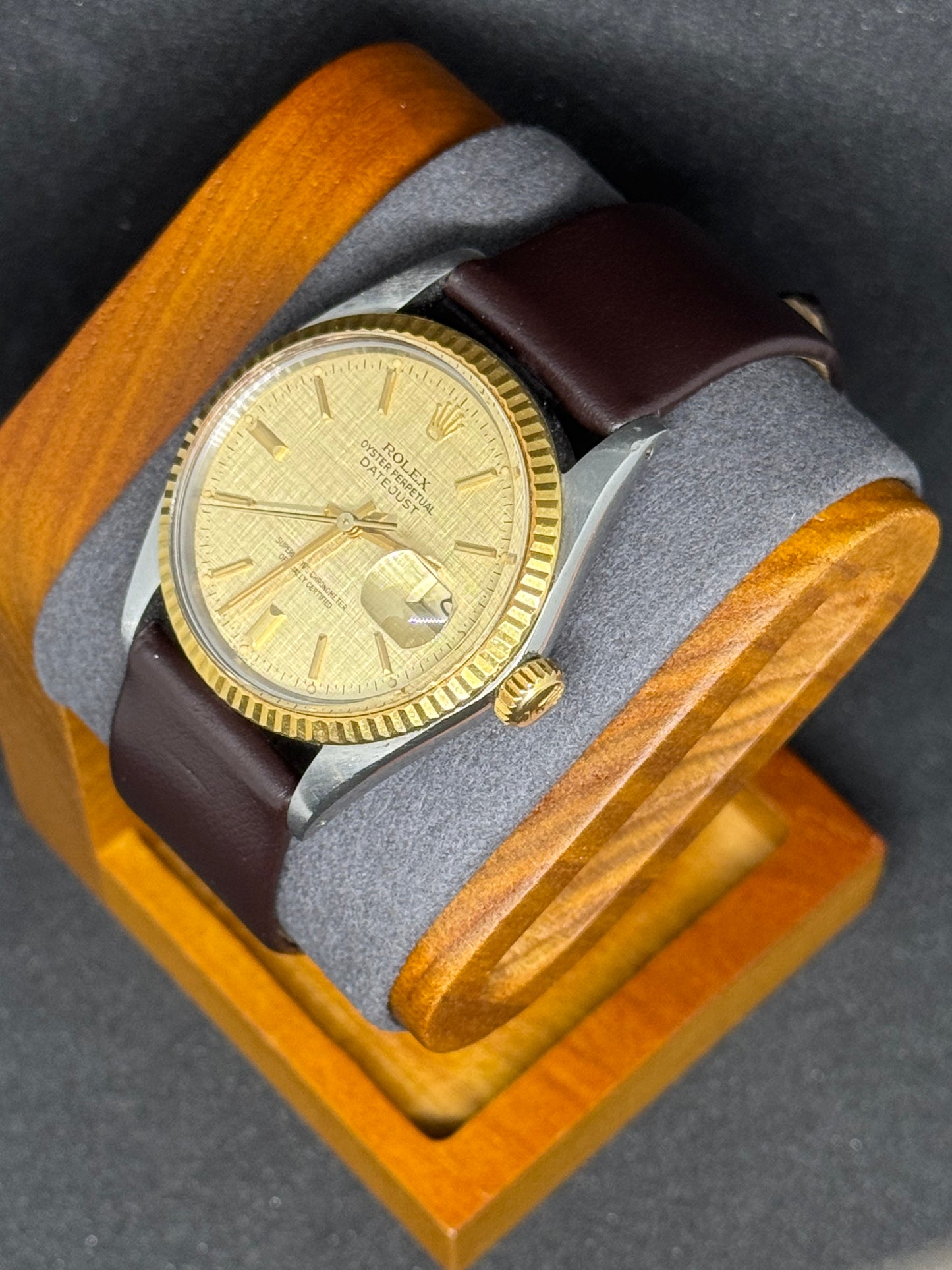 Rolex Datejust 36 Ref. 16013 | Gold/Stahl | Linen Dial | Vintage