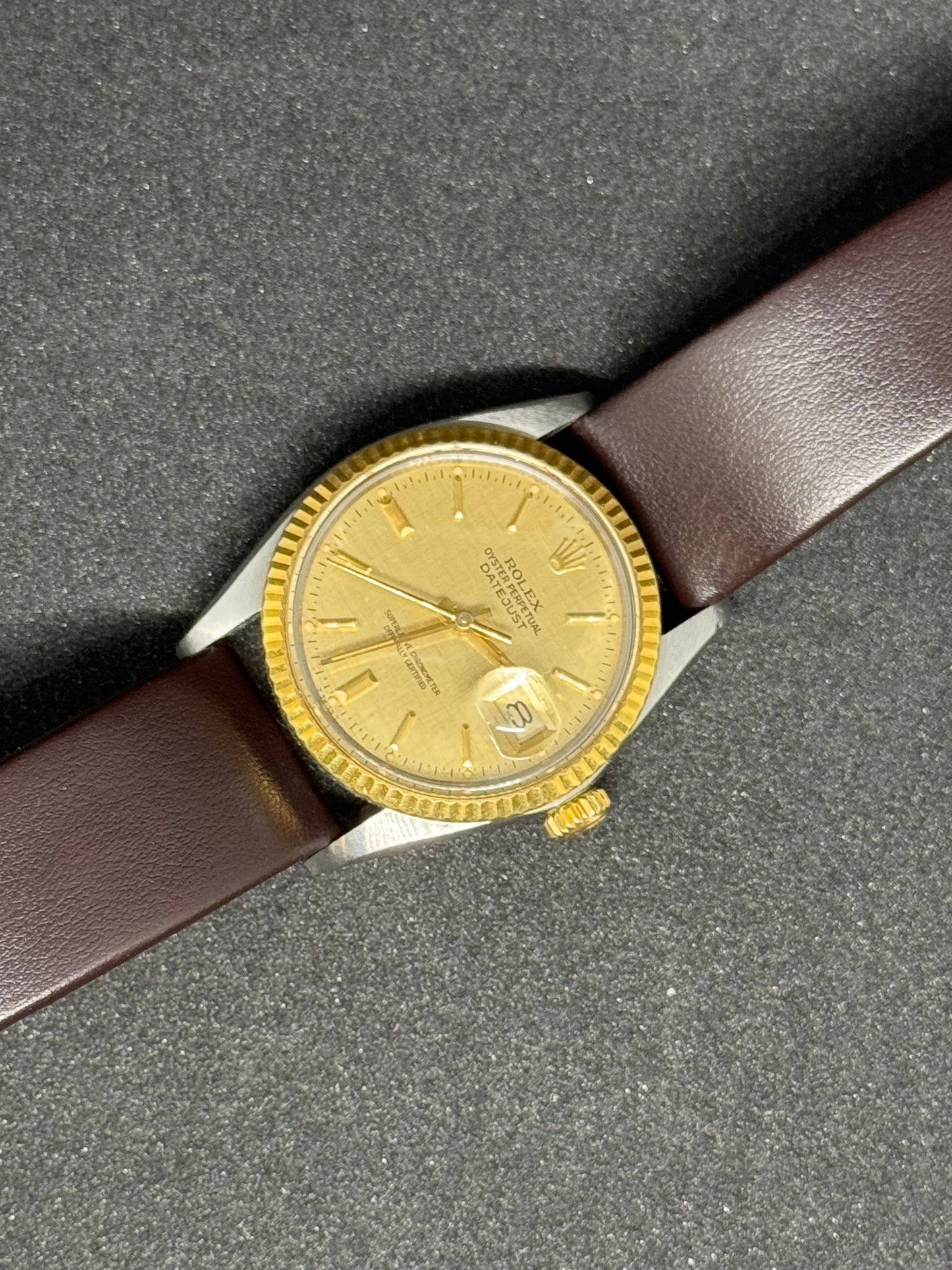 Rolex Datejust 36 Ref. 16013 | Gold/Stahl | Linen Dial | Vintage