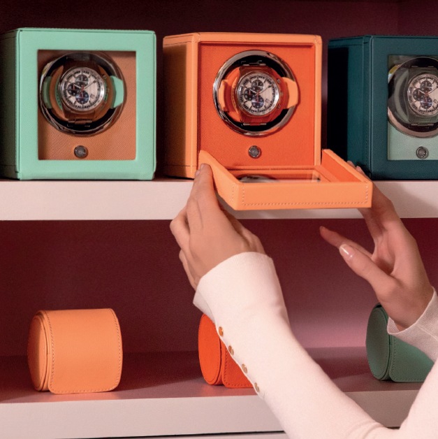 CUB SINGLE WATCH WINDER WITH COVER SELTZER PEACH / MINT