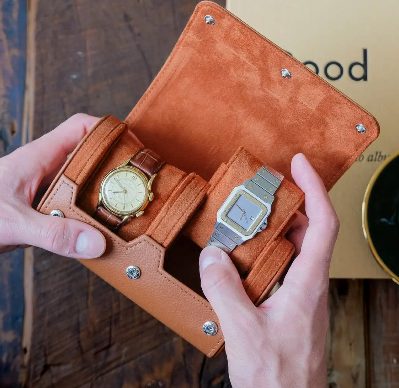 „Leather Two“ Uhren Reise Box