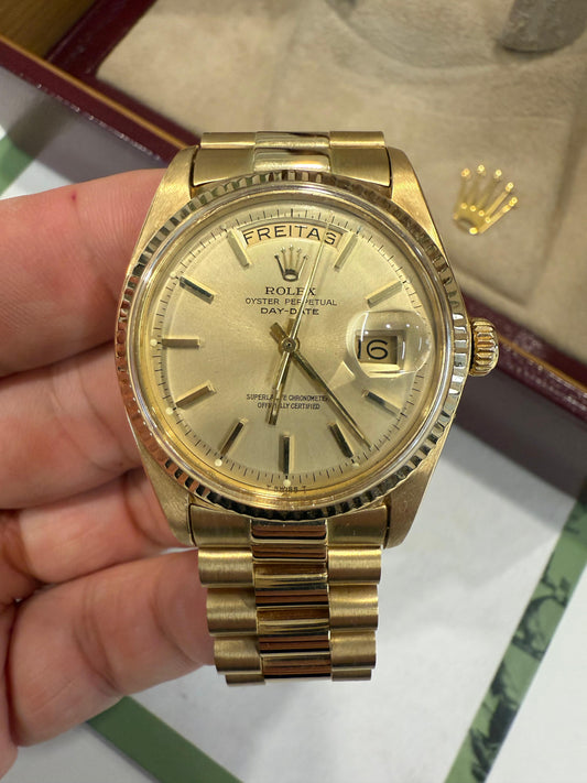 Rolex Day-Date 1803 36 | 18 Karat Gold | Fullset | Auslieferung 24.12.1974