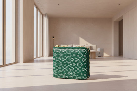Signature Zip Wallet Green