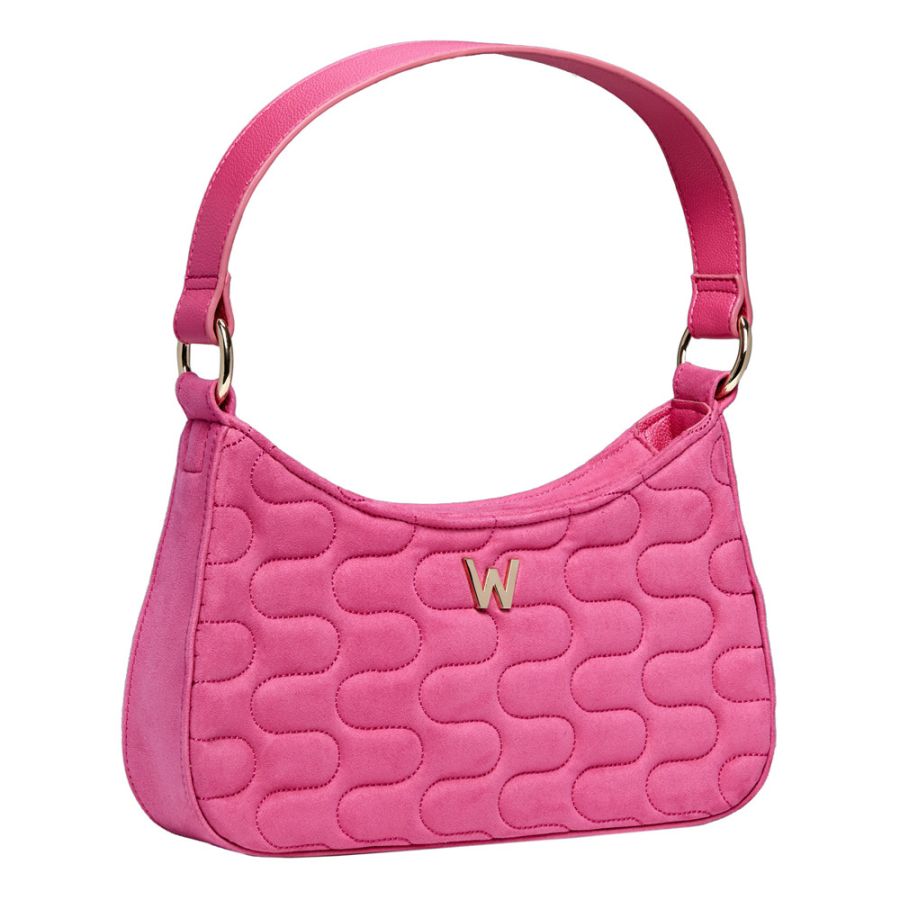 Mimi Swirl Shoulder Bag with Scarf Pink Flash