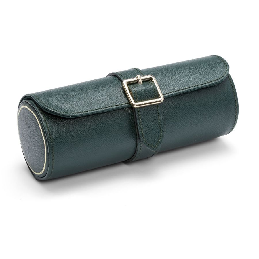 TRAVEL BRITISH RACING TRIPLE WATCH ROLL GREEN