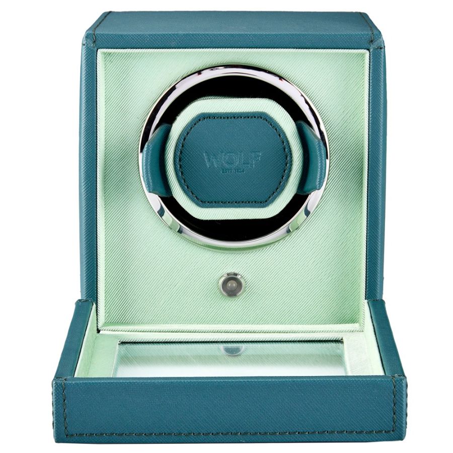 CUB SINGLE WATCH WINDER WITH COVER SELTZER TEAL / MINT