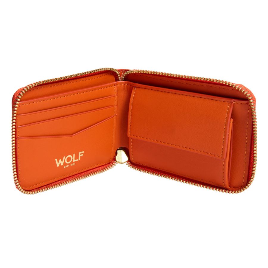 Signature Zip Wallet Orange