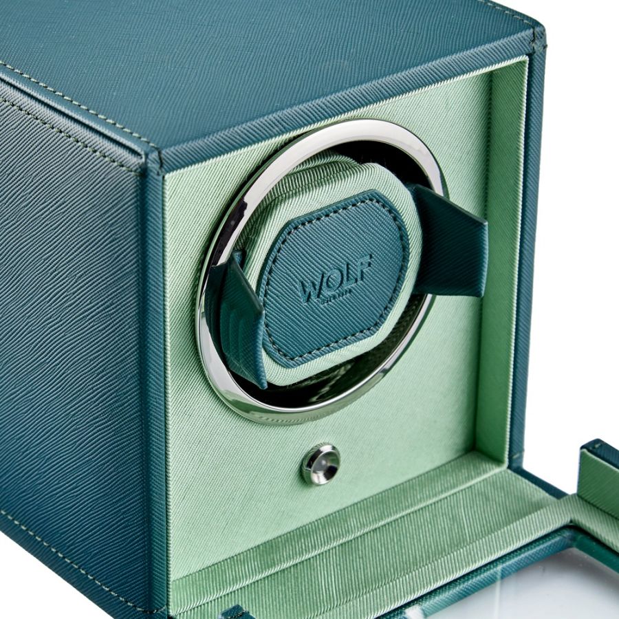CUB SINGLE WATCH WINDER WITH COVER SELTZER TEAL / MINT