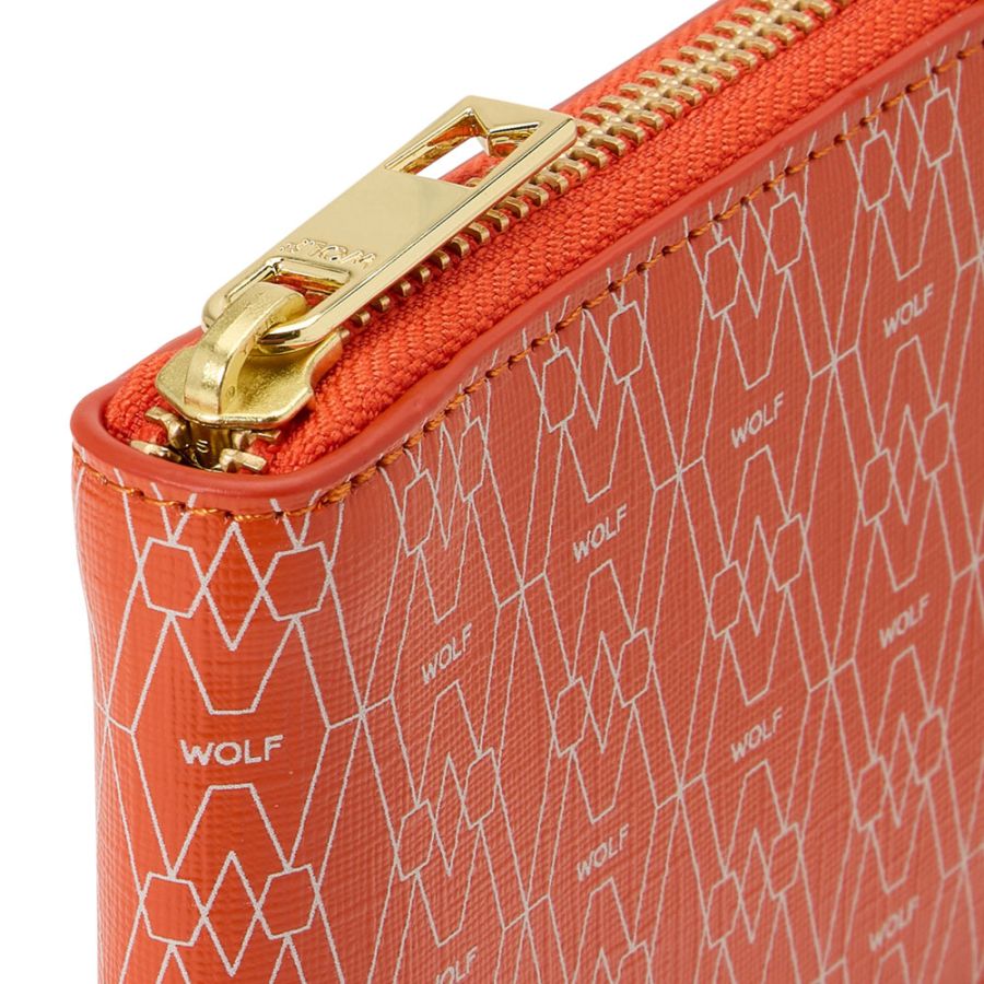 Signature Zip Wallet Orange