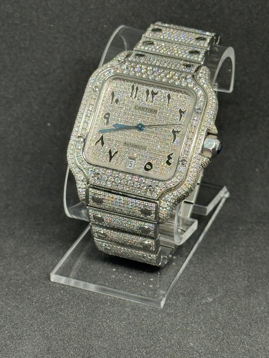 Cartier Santos Iced Out WSSA0018 Fullset 02/24