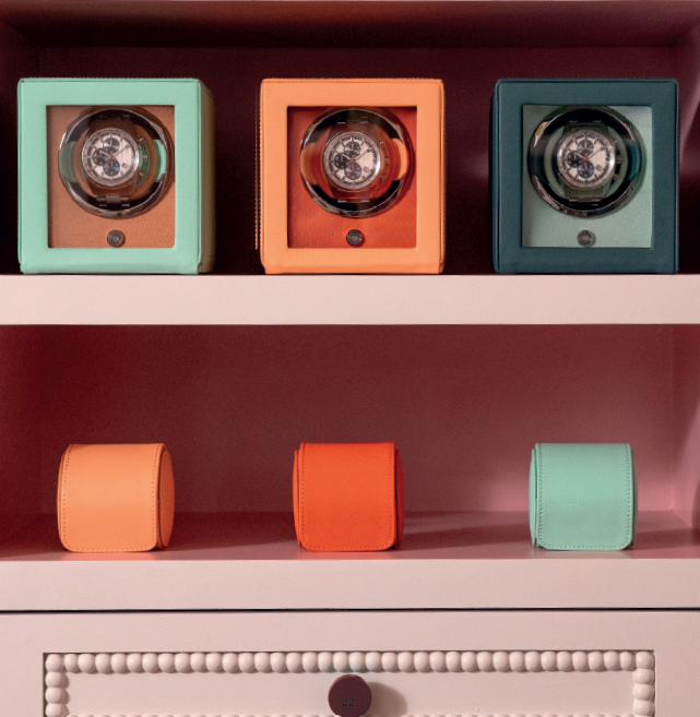 CUB SINGLE WATCH WINDER WITH COVER SELTZER PEACH / MINT