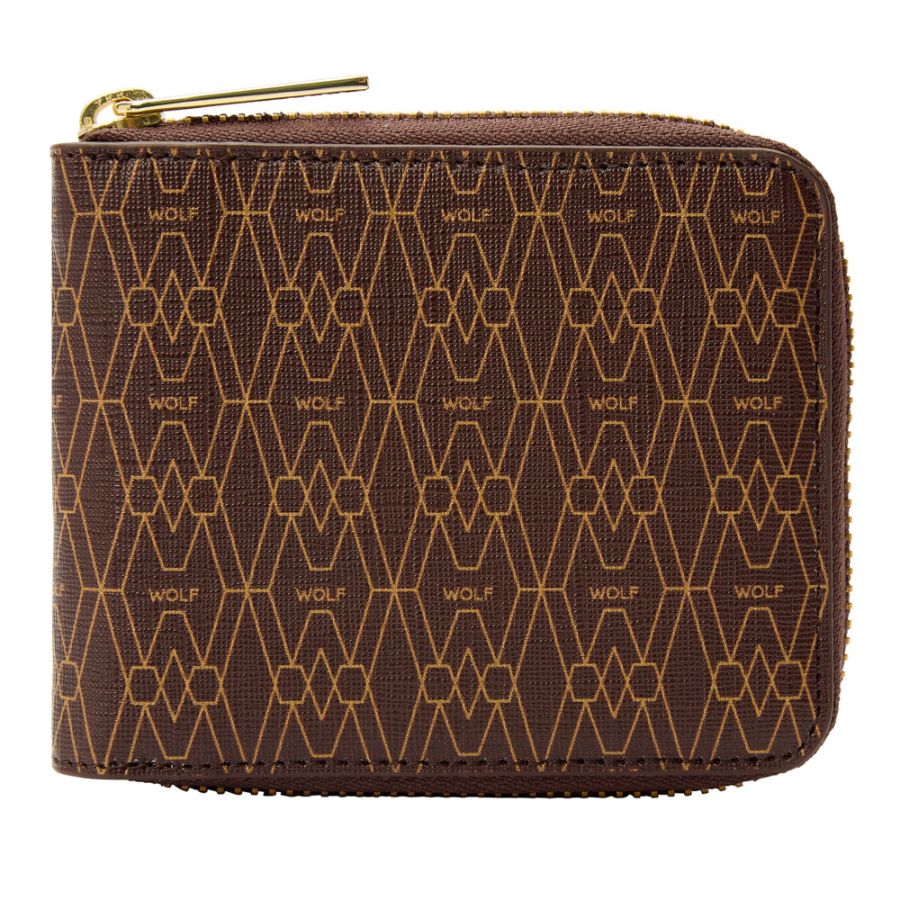 Signature Zip Wallet Brown