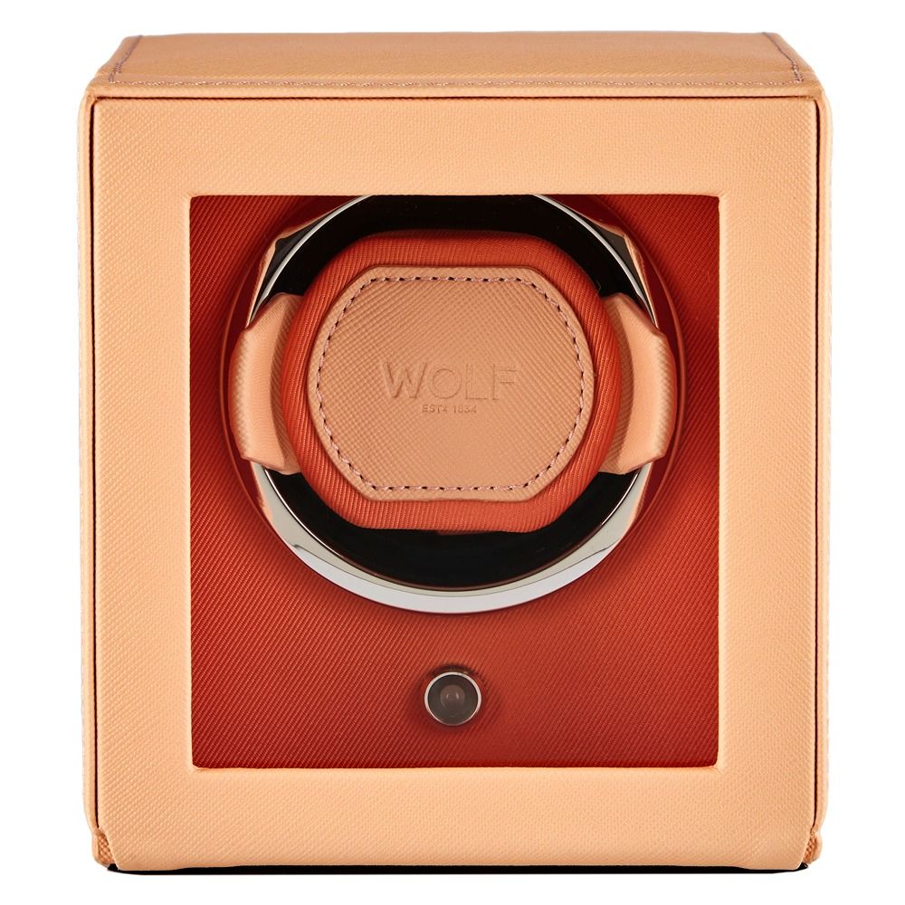 CUB SINGLE WATCH WINDER WITH COVER SELTZER ORANGE / PEACH