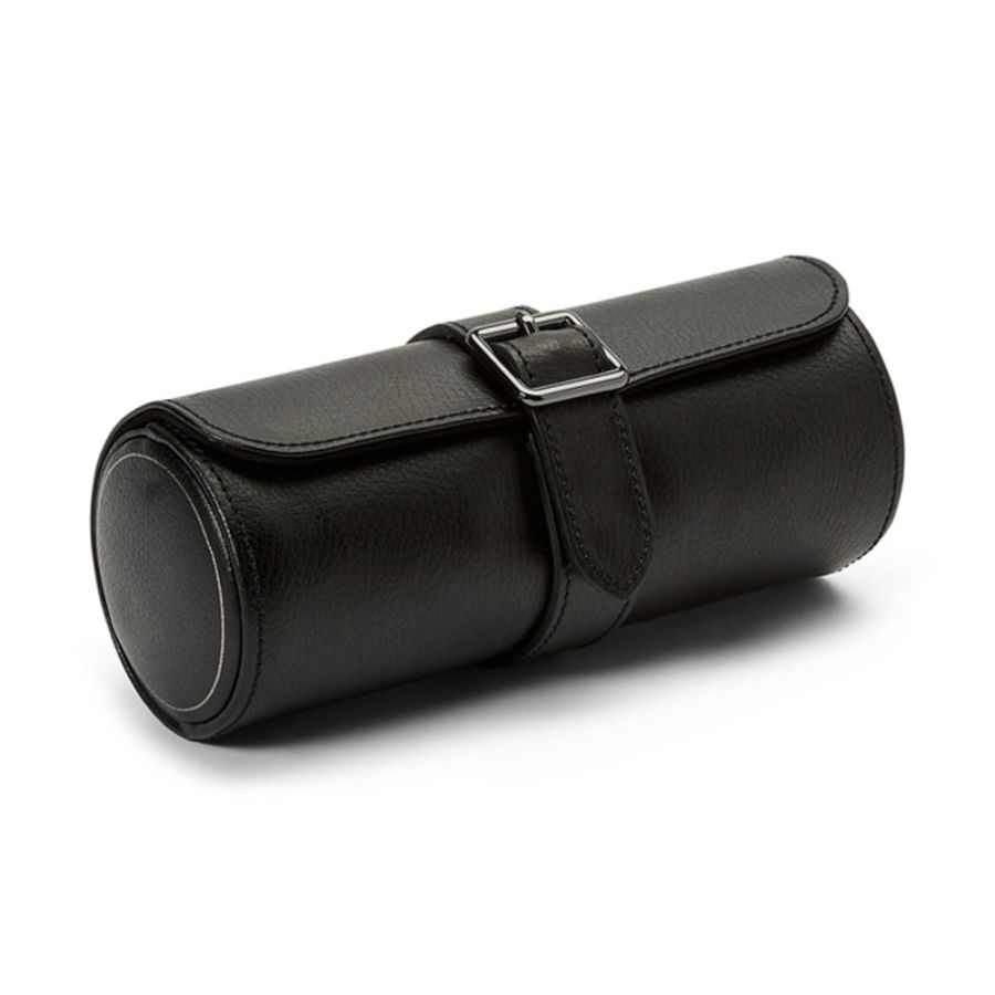 TRAVEL BRITISH RACING TRIPLE WATCH ROLL BLACK