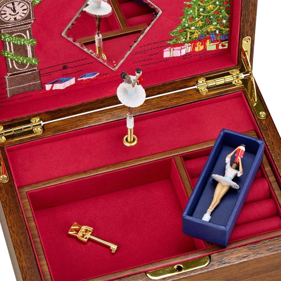 Ballet Musical Jewellery Box – Nutcracker Walnut Wood