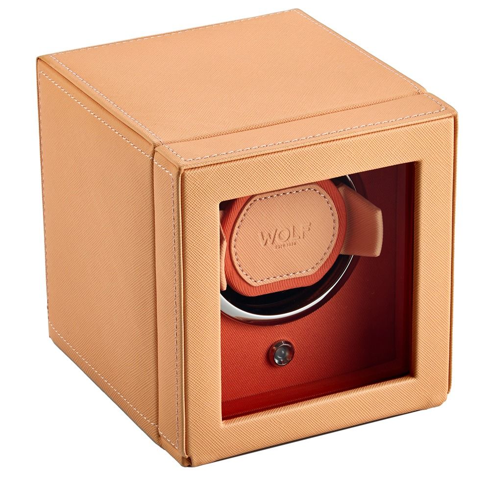 CUB SINGLE WATCH WINDER WITH COVER SELTZER ORANGE / PEACH