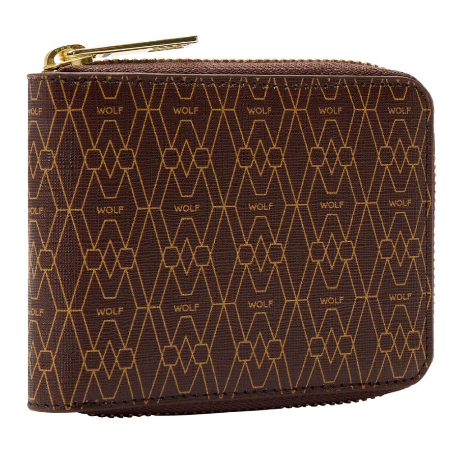 Signature Zip Wallet Brown