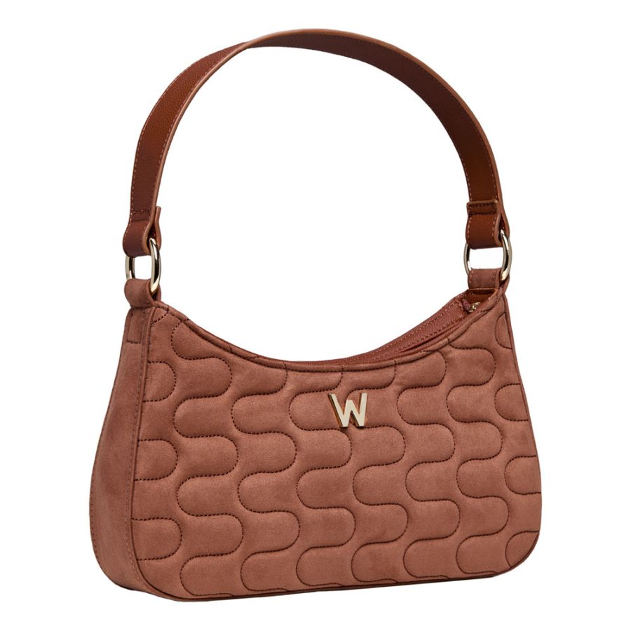 Mimi Swirl Shoulder Bag with Scarf Nutshell Brown