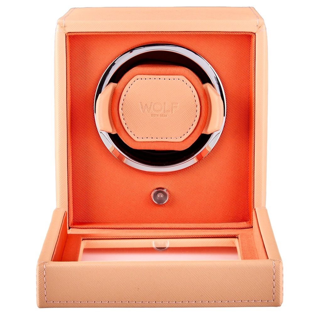 CUB SINGLE WATCH WINDER WITH COVER SELTZER ORANGE / PEACH