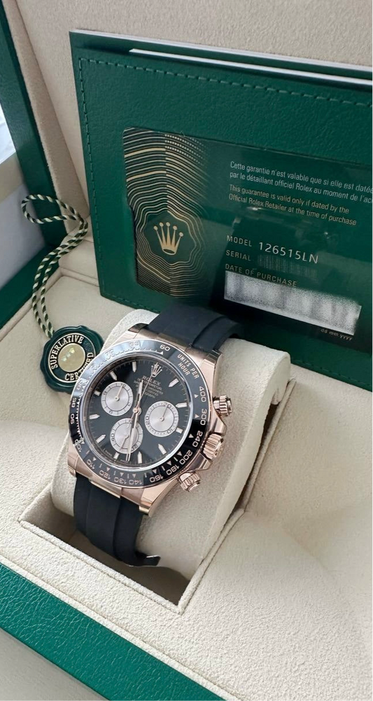 Rolex Cosmograph Daytona 40 | Ref. 126515LN | Everose Gold | Oysterflex | 2025 Full Set Ungetragen