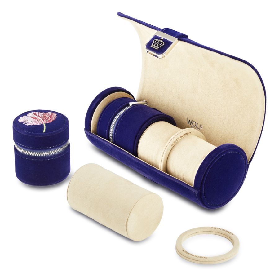 Royal Asscher Double Watch Roll with Jewellery Storage