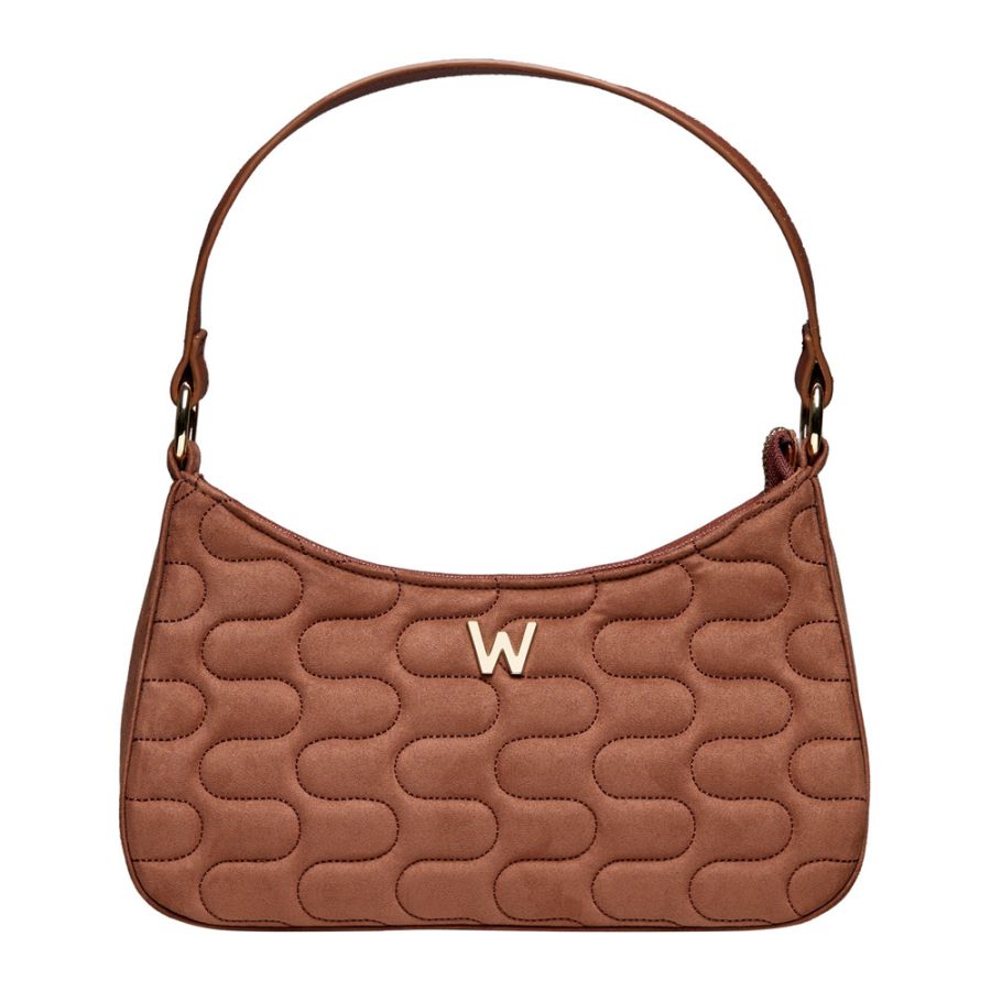 Mimi Swirl Shoulder Bag with Scarf Nutshell Brown