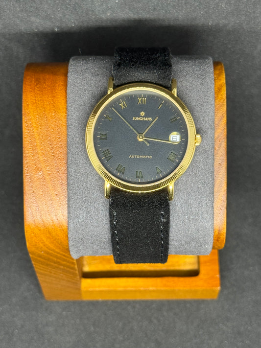 Junghans Automatic | Kaliber ETA 2892-2 | Goldfarbenes Gehäuse | Schwarzes Zifferblatt
