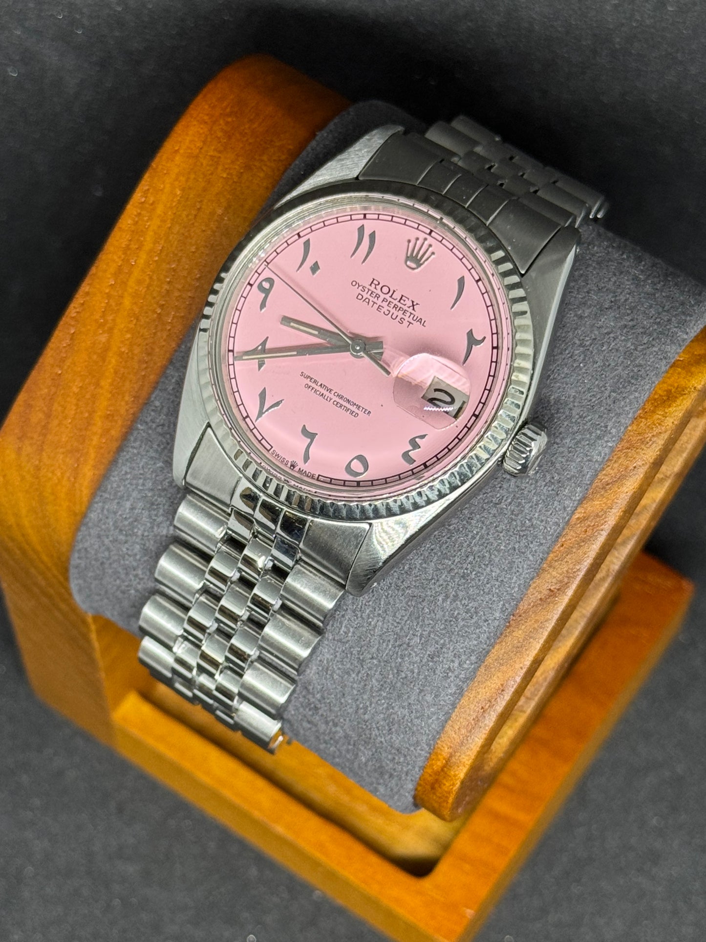 Rolex Datejust Ref. 16014 – Arabic Pink Ziffernblatt | Jubilee Armband
