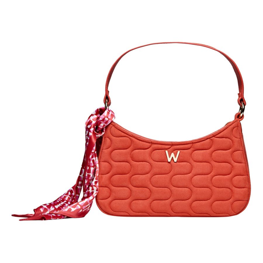 Mimi Swirl Shoulder Bag with Scarf Radiant Red