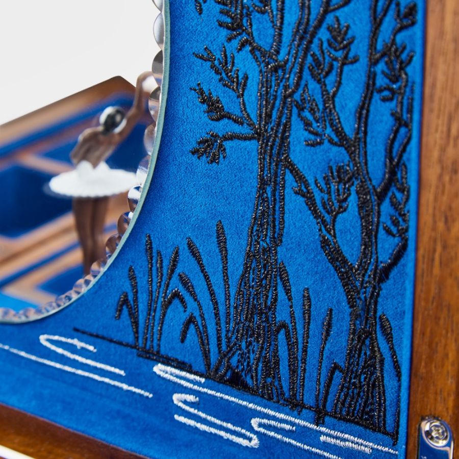 Ballet Musical Jewellery Box – Swan Lake Walnut Wood