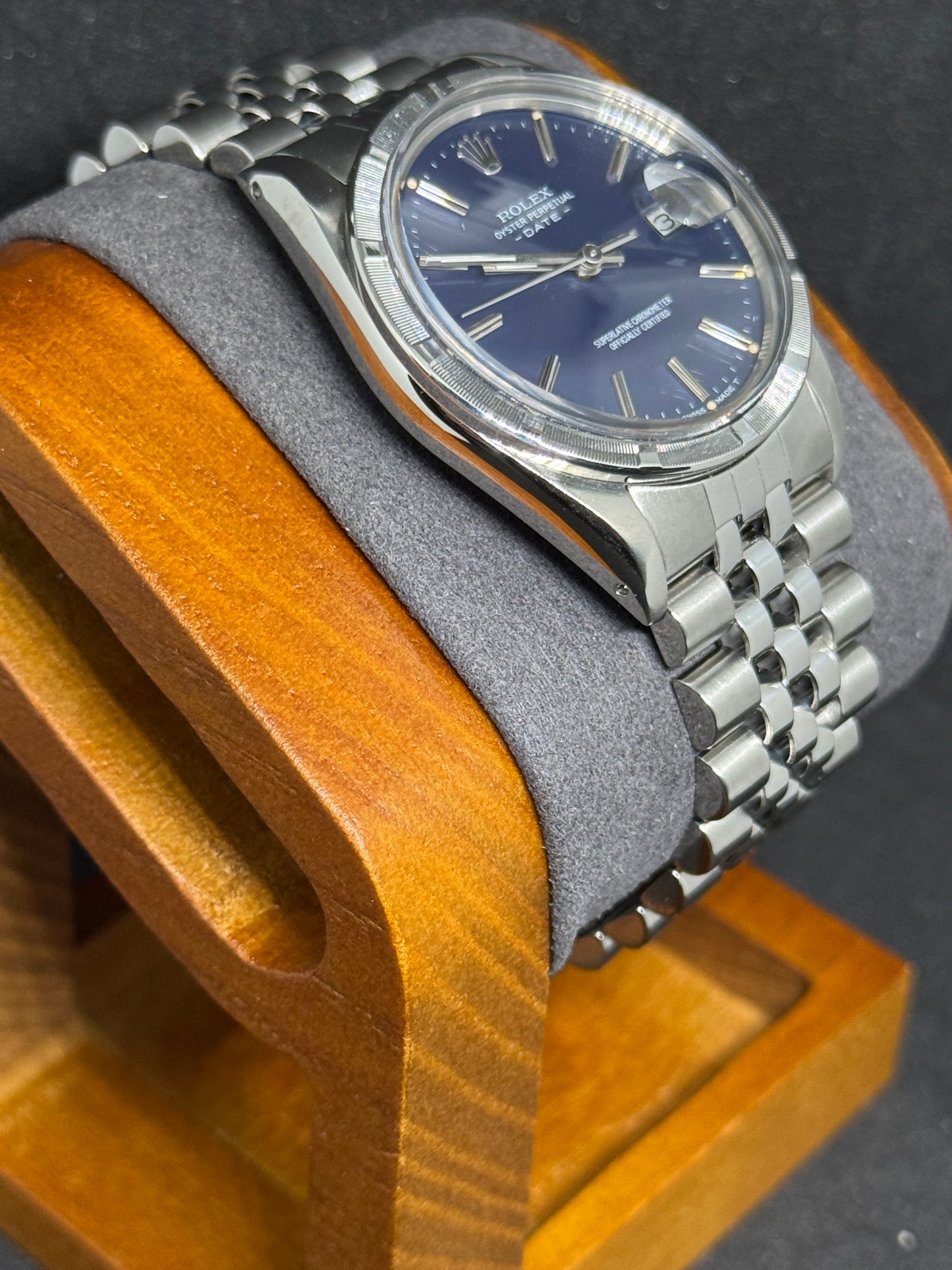 Rolex Oyster Perpetual Date Ref. 15010 | Blaues Zifferblatt | Jubilé Band | Baujahr 1986