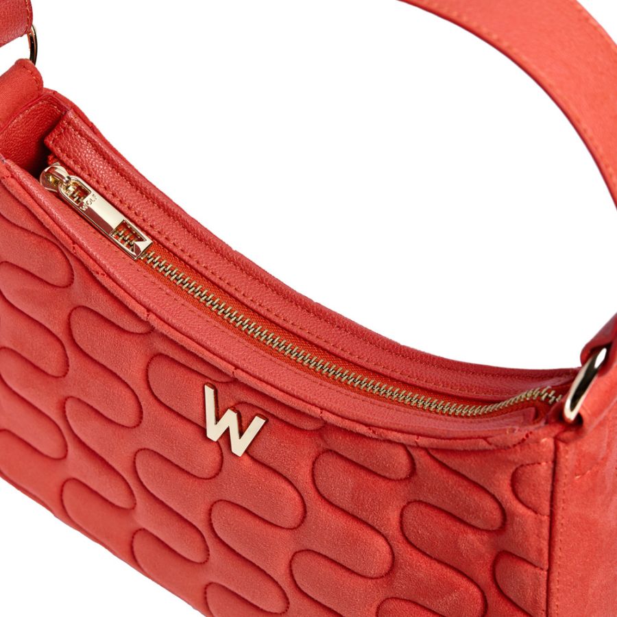Mimi Swirl Shoulder Bag with Scarf Radiant Red