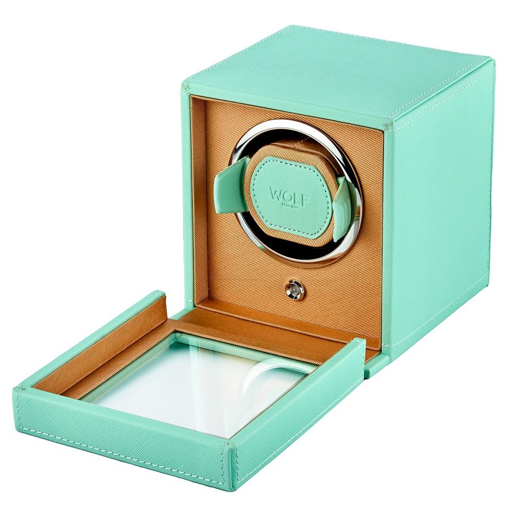 CUB SINGLE WATCH WINDER WITH COVER SELTZER PEACH / MINT