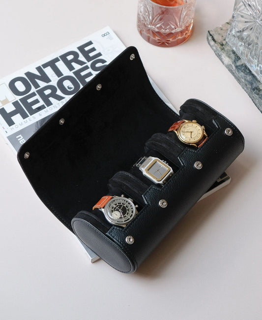 „Leather Three“ Uhren Reise Box