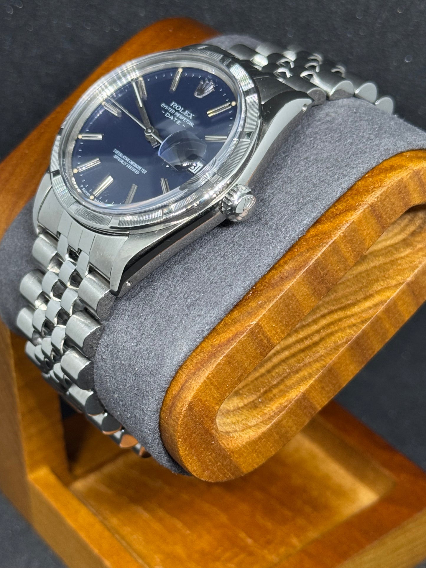 Rolex Oyster Perpetual Date Ref. 15010 | Blaues Zifferblatt | Jubilé Band | Baujahr 1986