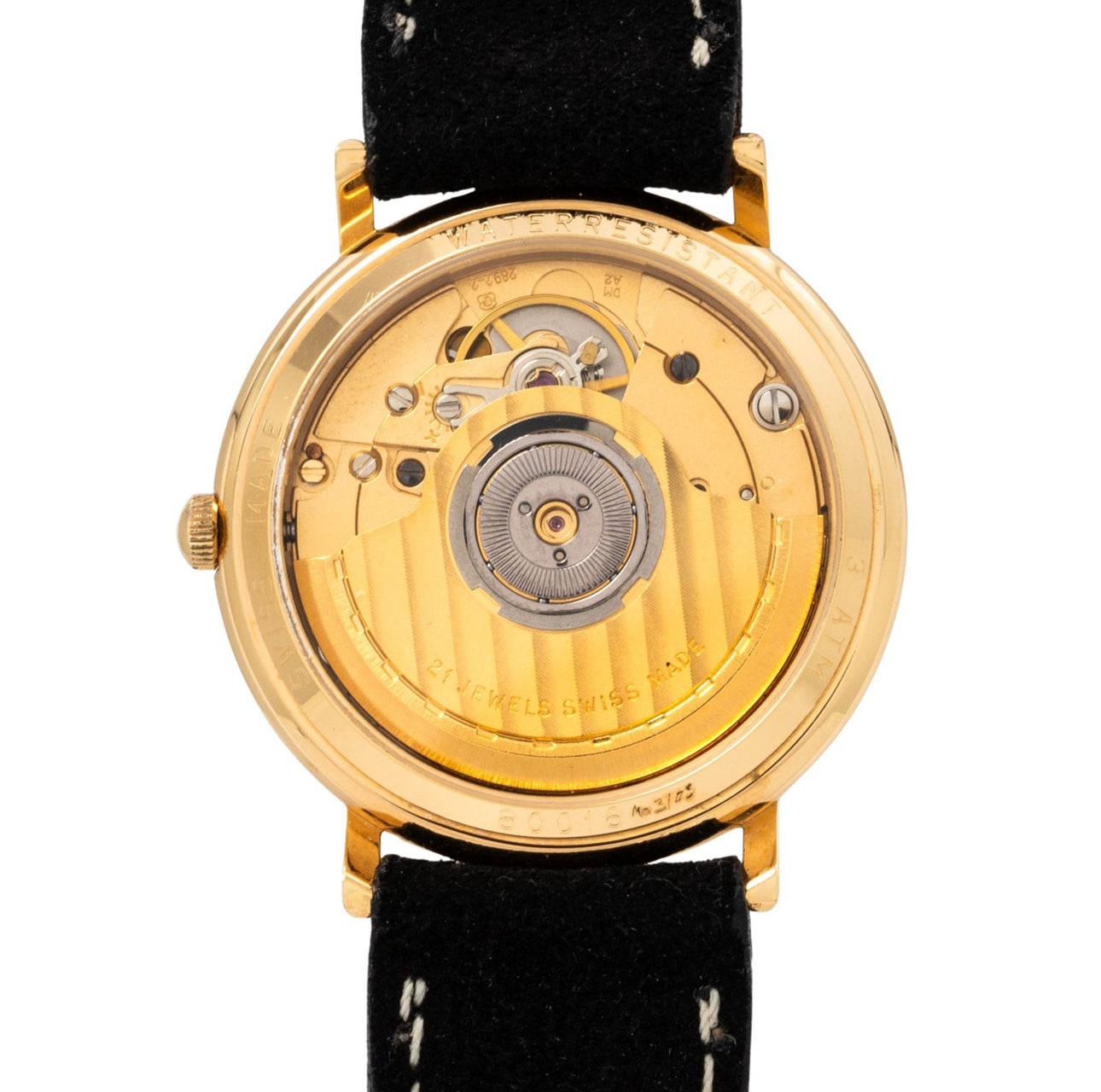 Junghans Automatic | Kaliber ETA 2892-2 | Goldfarbenes Gehäuse | Schwarzes Zifferblatt