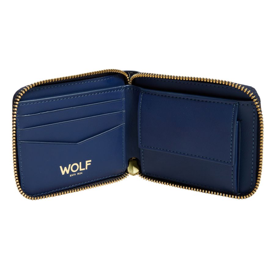 Signature Zip Wallet Blue