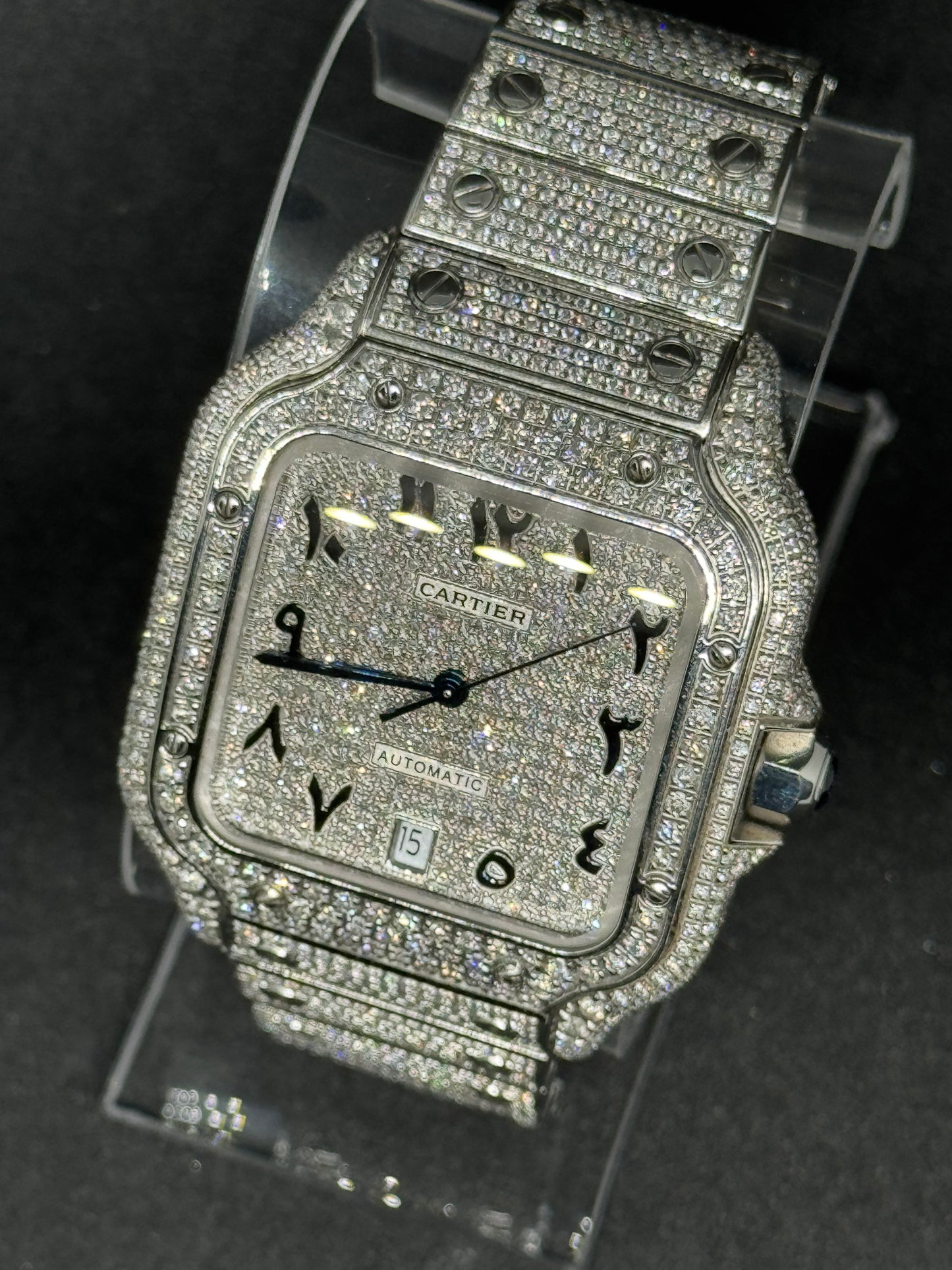 Cartier Santos Iced Out WSSA0018 Fullset 02/24