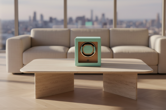 CUB SINGLE WATCH WINDER WITH COVER SELTZER PEACH / MINT