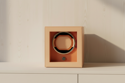 CUB SINGLE WATCH WINDER WITH COVER SELTZER ORANGE / PEACH