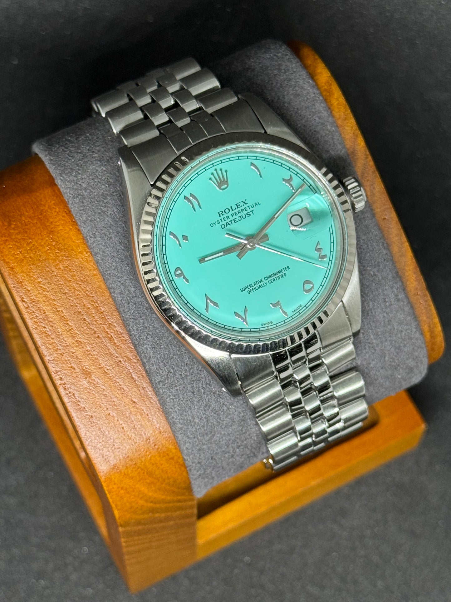 Rolex Datejust Ref. 16014 – Tiffany Arabic Ziffernblatt | Jubilee Armband